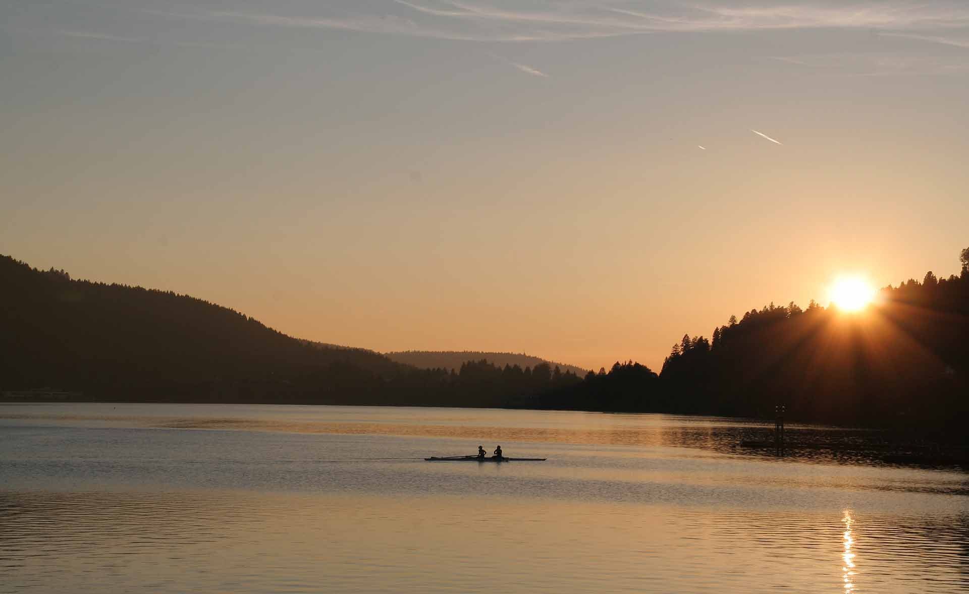 Abendstimmung am Lac de Gérardmere, Vogesen