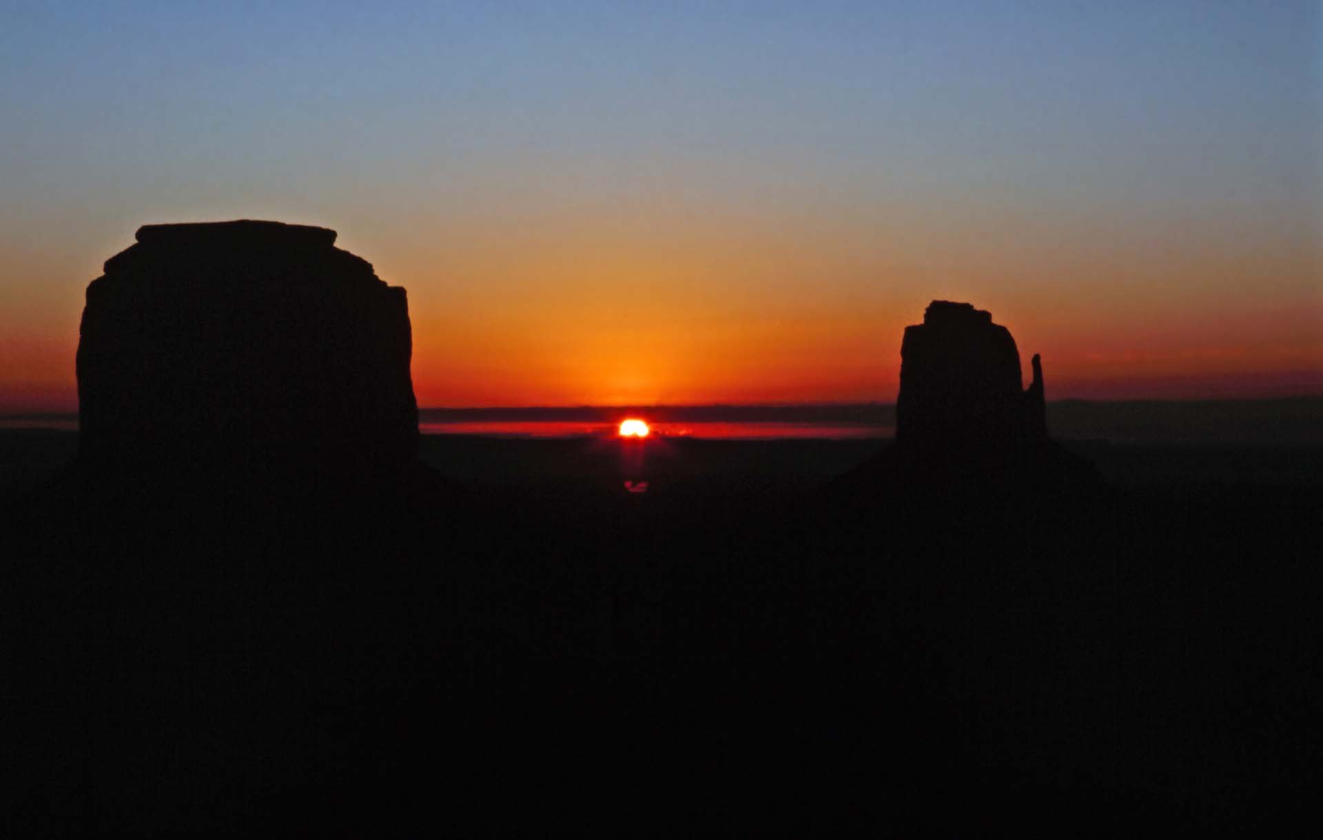 Das Monument Valley im Sonnenuntergang