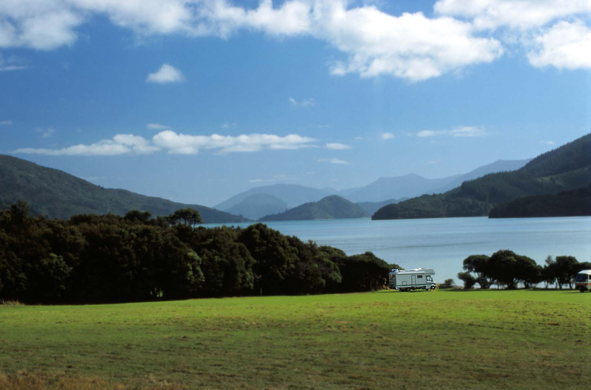 Camping am Kenepuru Head in den Marlborough Sounds, Südinsel