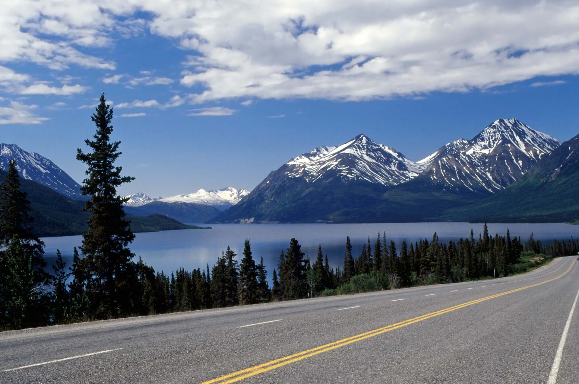 Der Klondike Highway Süd nach Skagway, Alaska.