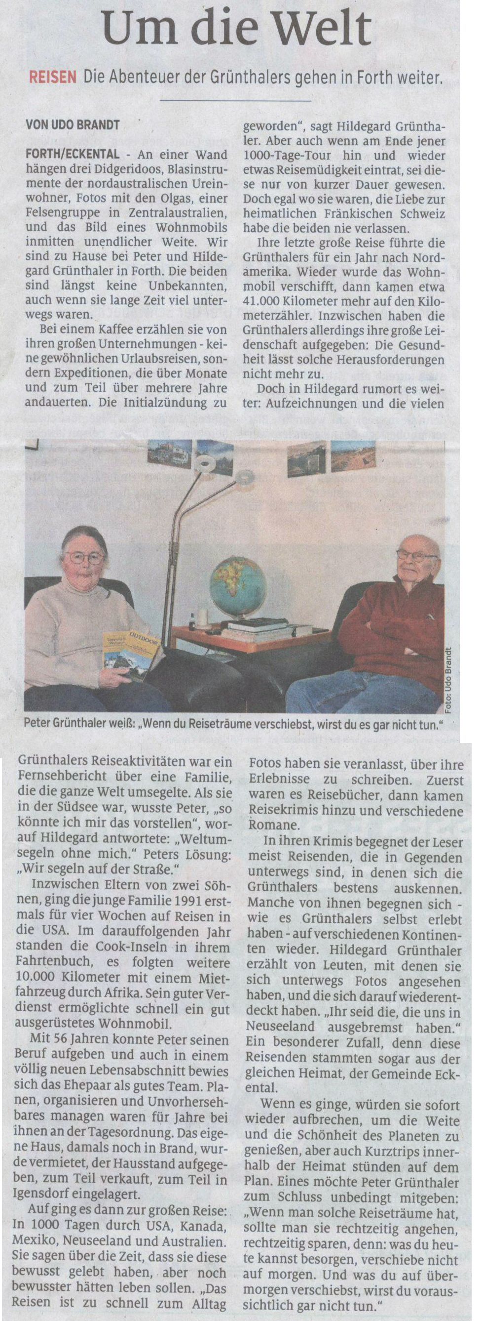 Erlanger Nachrichten vom 04.04.2024 Bericht in den Erlanger Nachrichten vom 04.04.2024