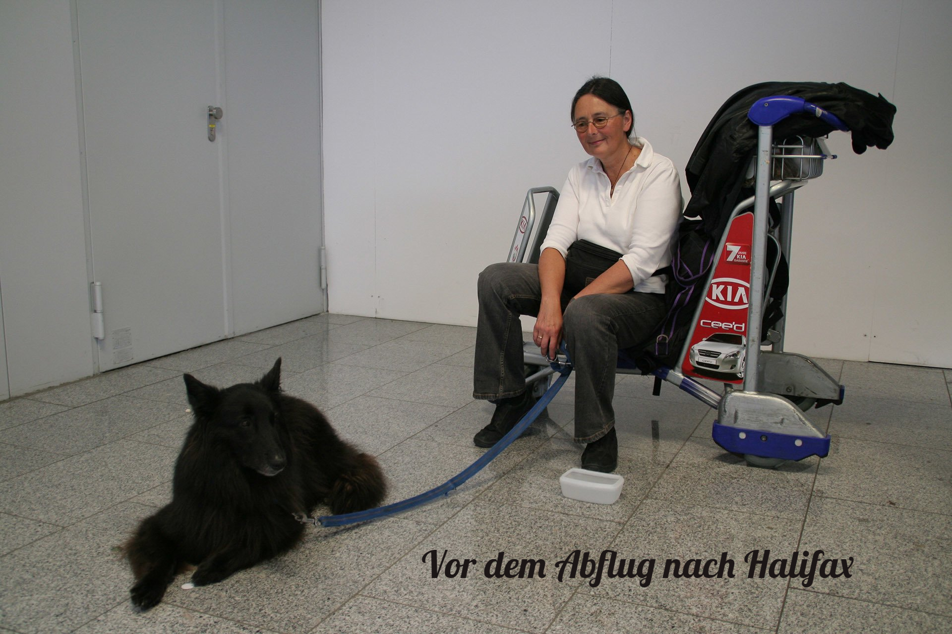 Vor dem Abflug nach Halifax