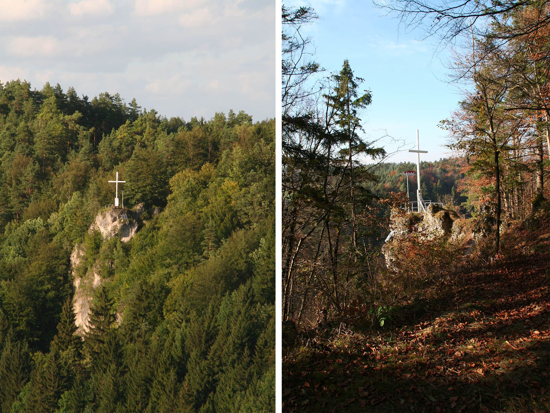 Der Glockenfels hoch über dem Aufseßtal