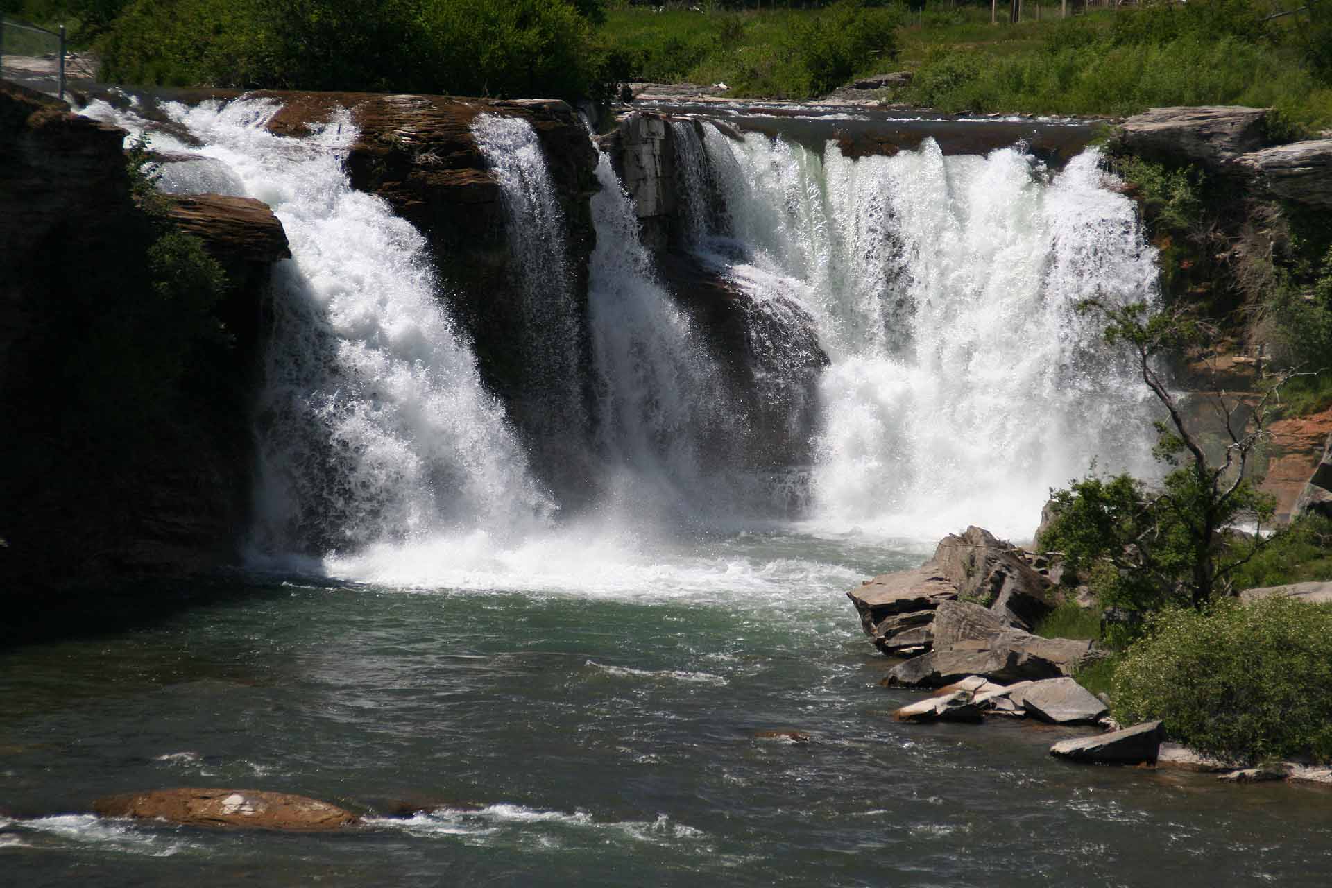 Alberta - Die Lundbreck Falls am Crowsnest Highway
