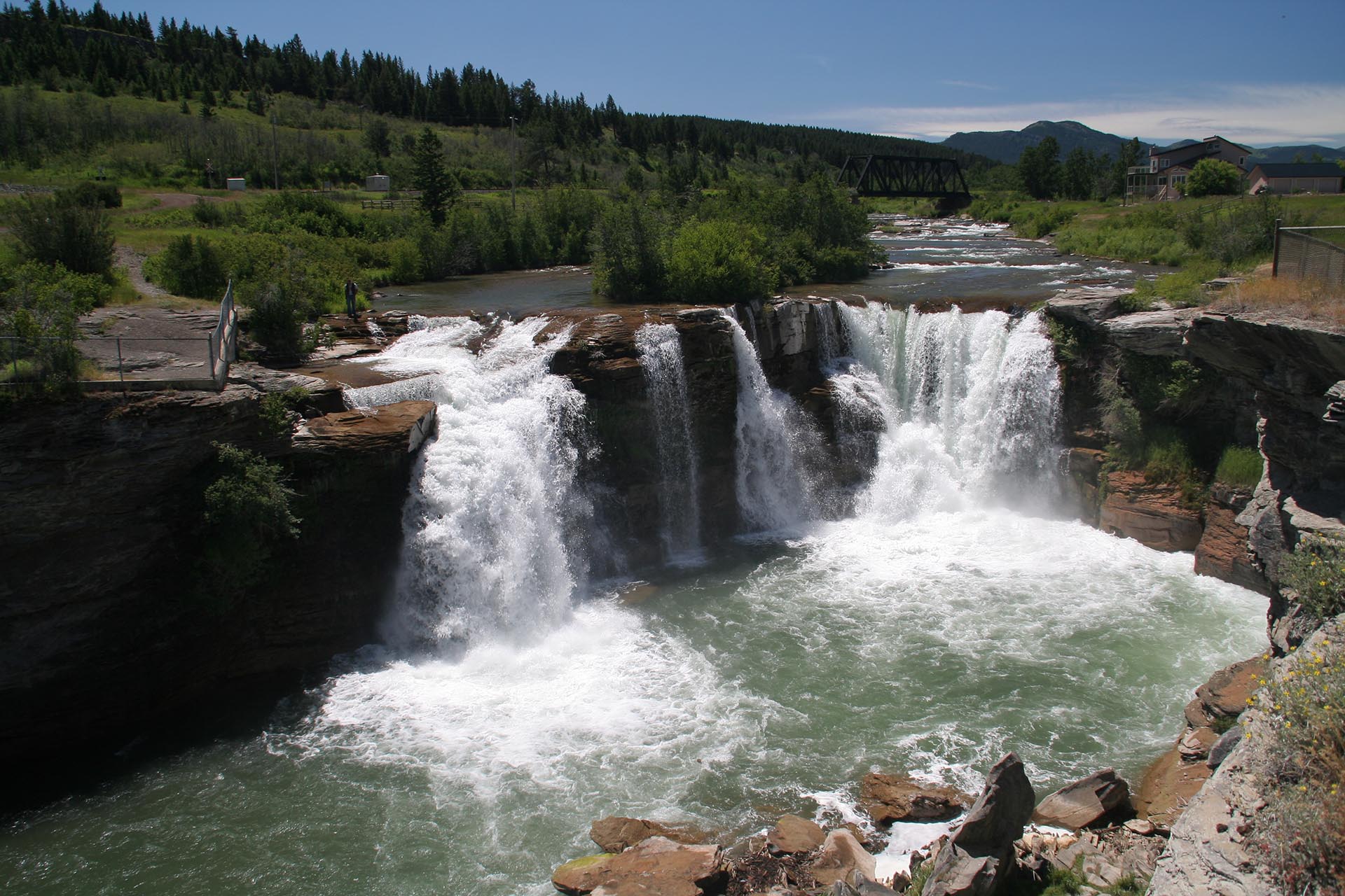 Alberta - Die Lundbreck Falls am Crowsnest Highway