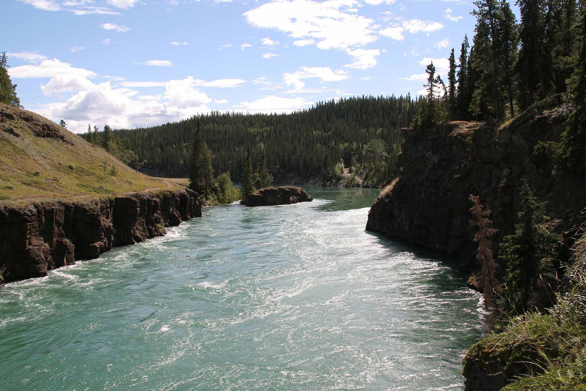 Der Miles Canyon, Yukon Territorium