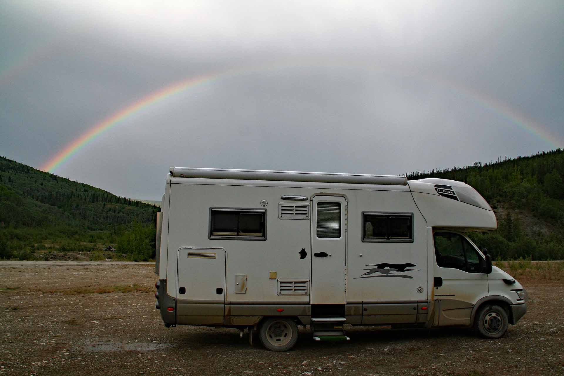 Übernachtung am Touristenclaim am Bonanza Creek, Dawson City