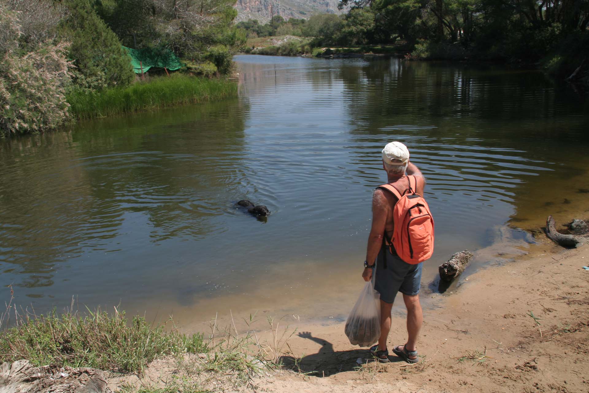 Kalogria - Flussmündung mit Süßwasser - Für den Hund ideal zum Schwimmen