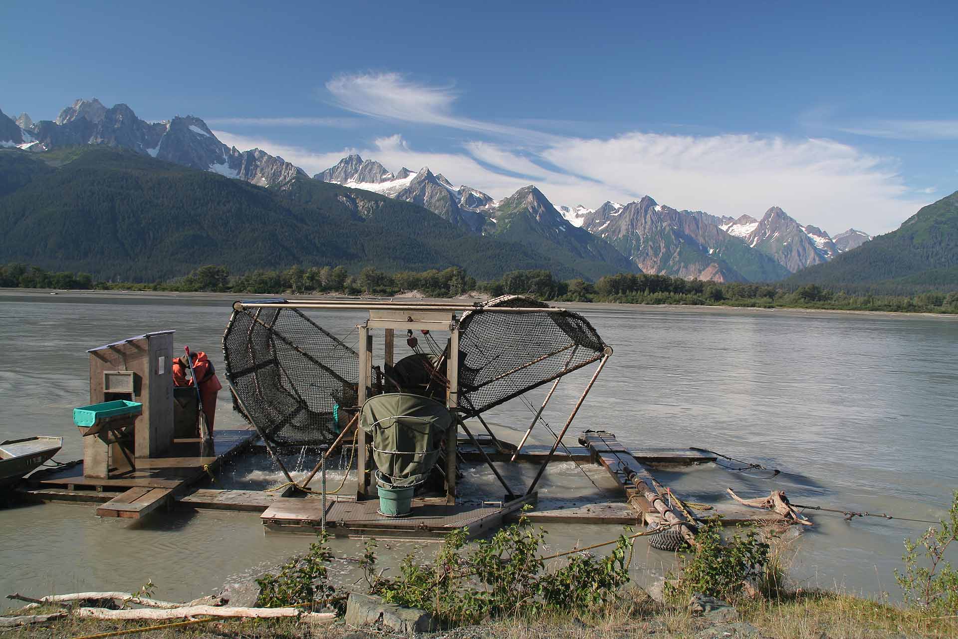 Fishwheel am Chilkoot River, Haines, Alaska