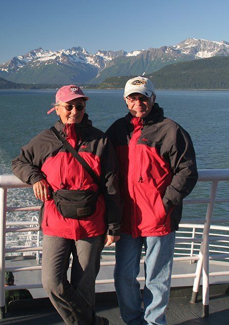 Auf der Fähre von Haines nach Skagway, Alaska Auf der Fähre von Haines nach Skagway, Alaska