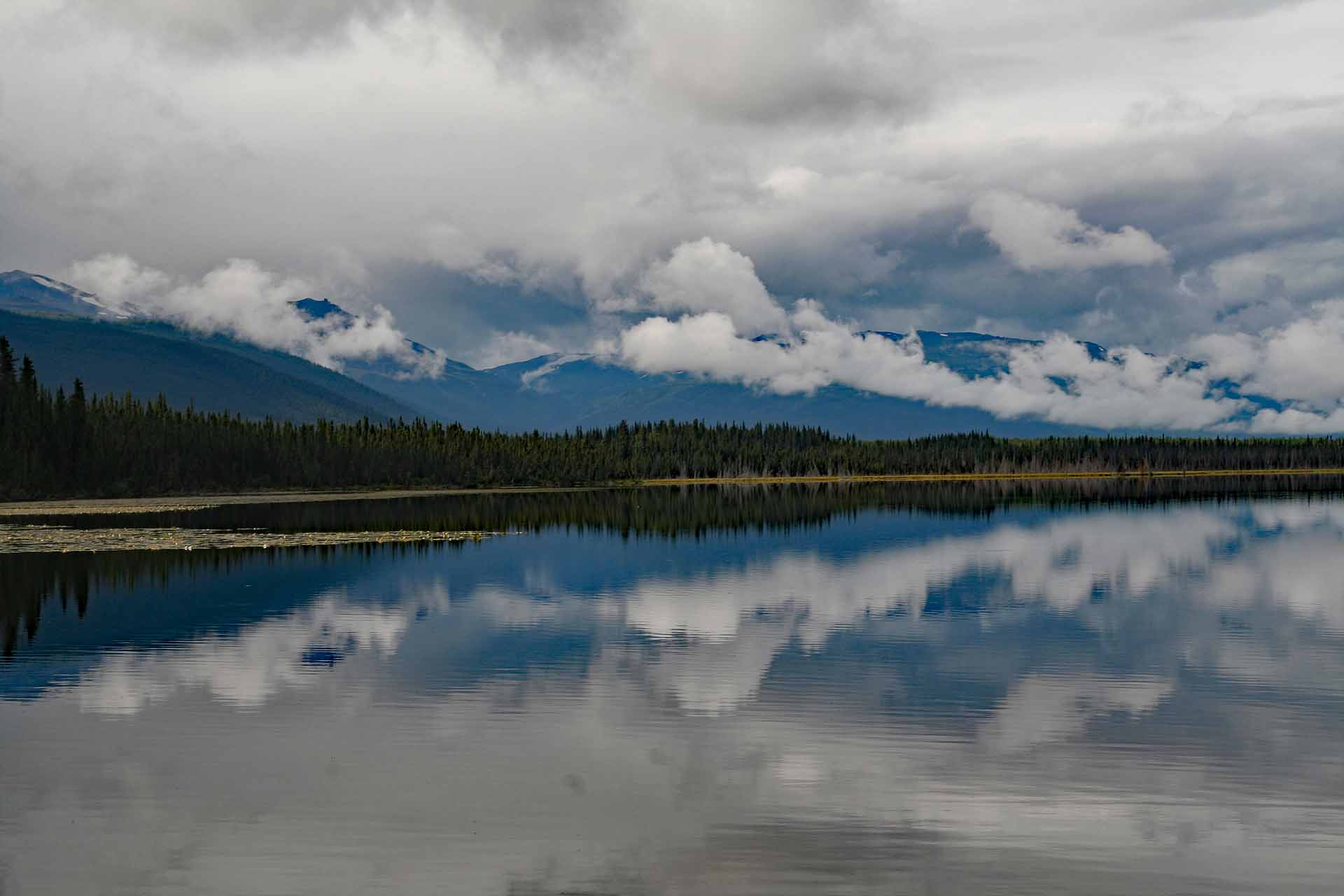 Der Morchuea Lake am Cassiar Highway, BC, Kanada