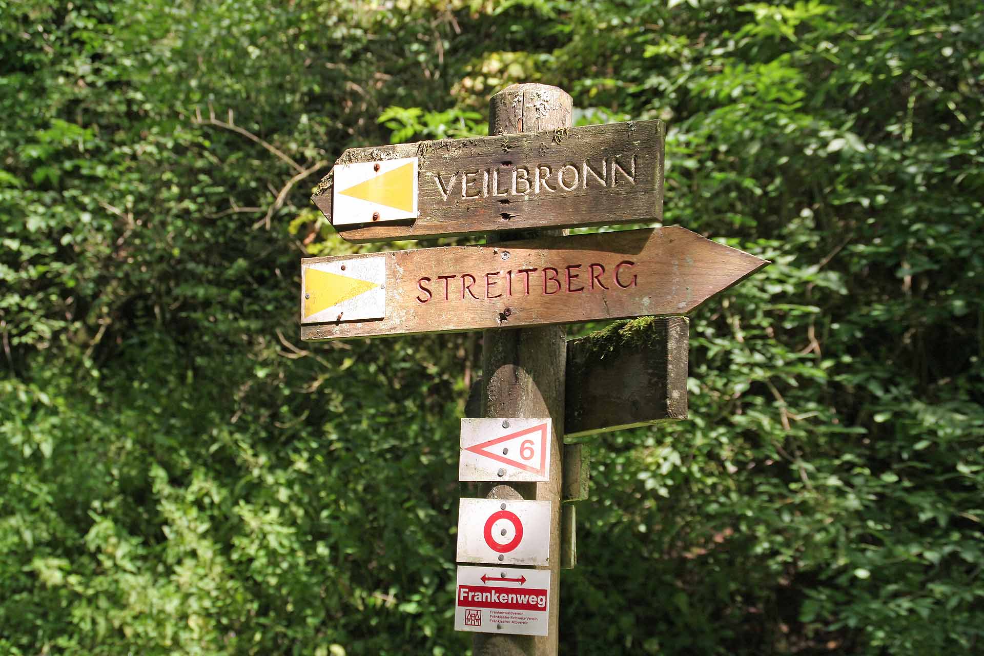 Wegweiser im Leidingshofer Tal