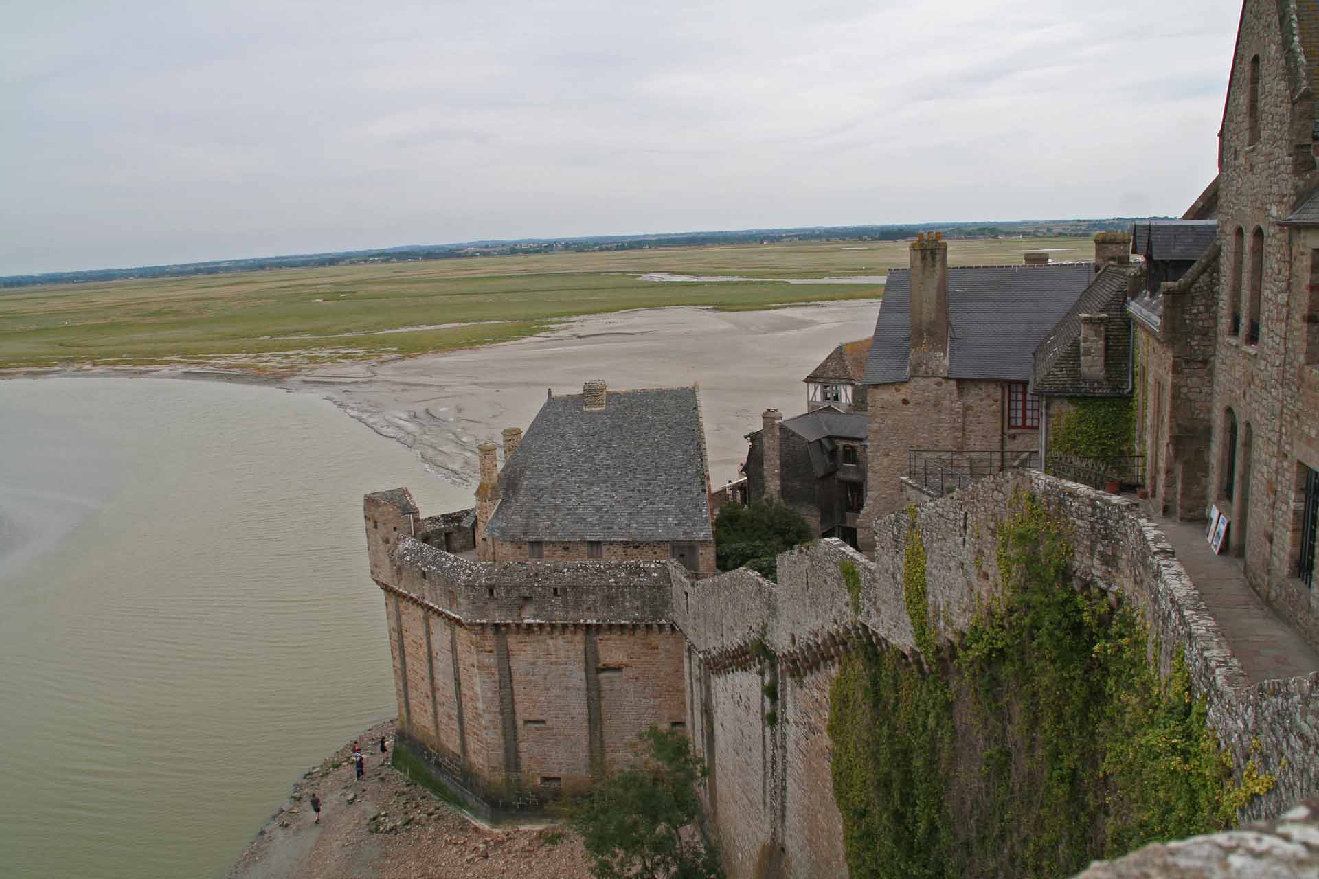 Der Mont Saint Michel in der Bretagne, Der Blick von oben