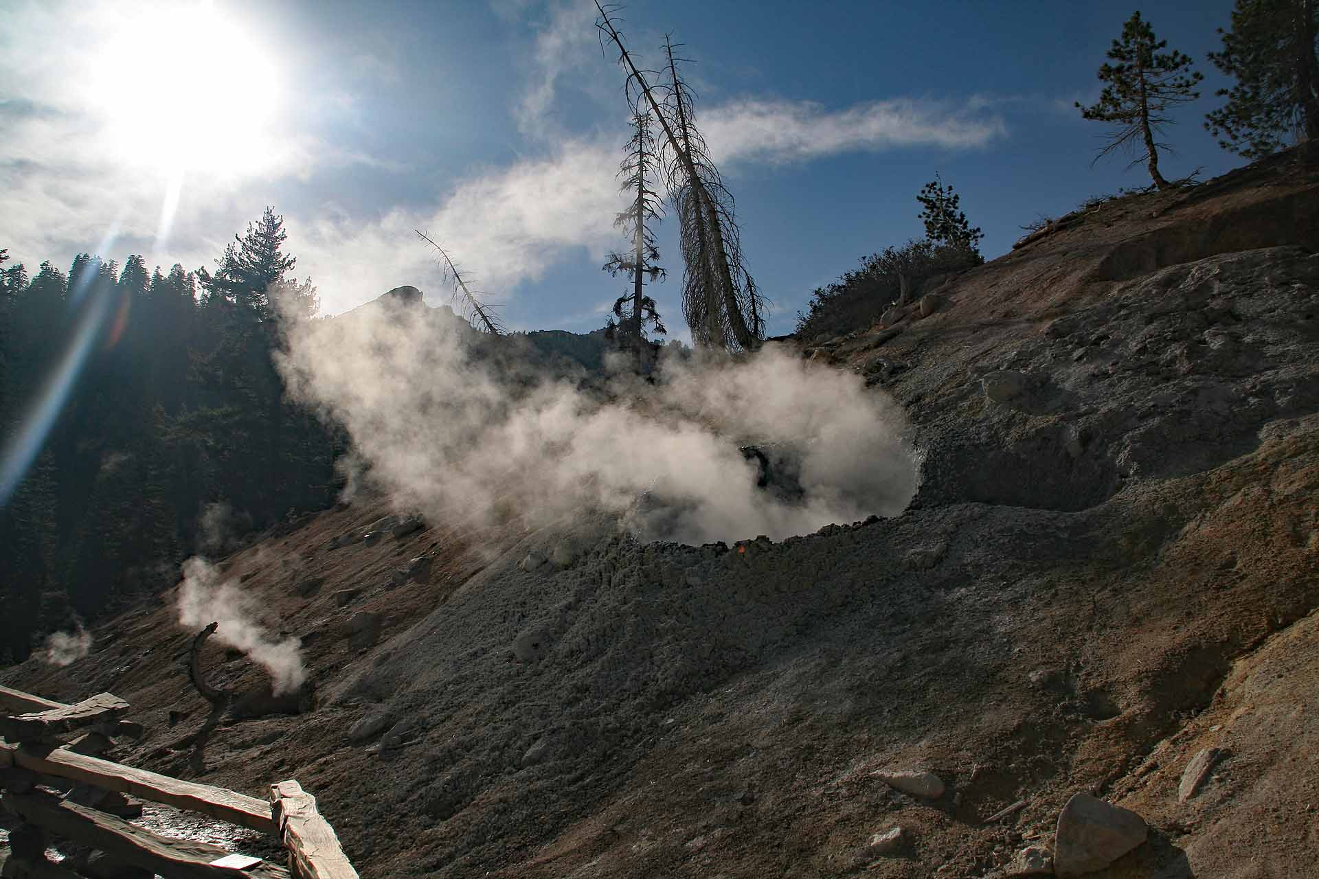 Fumarolen im Lassen Volcanic Nationalpark, Kalifornien