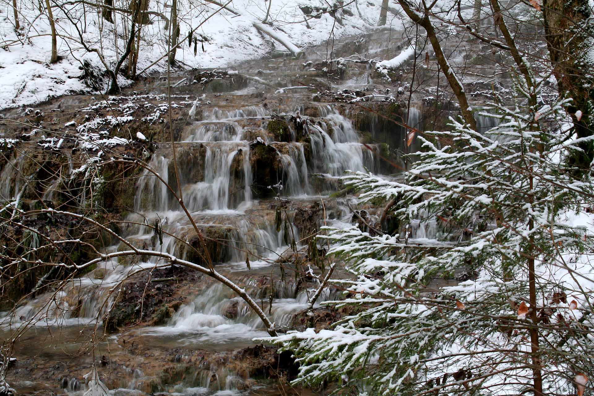 Sinterterrassen am Weißen Bach bei Wannbach