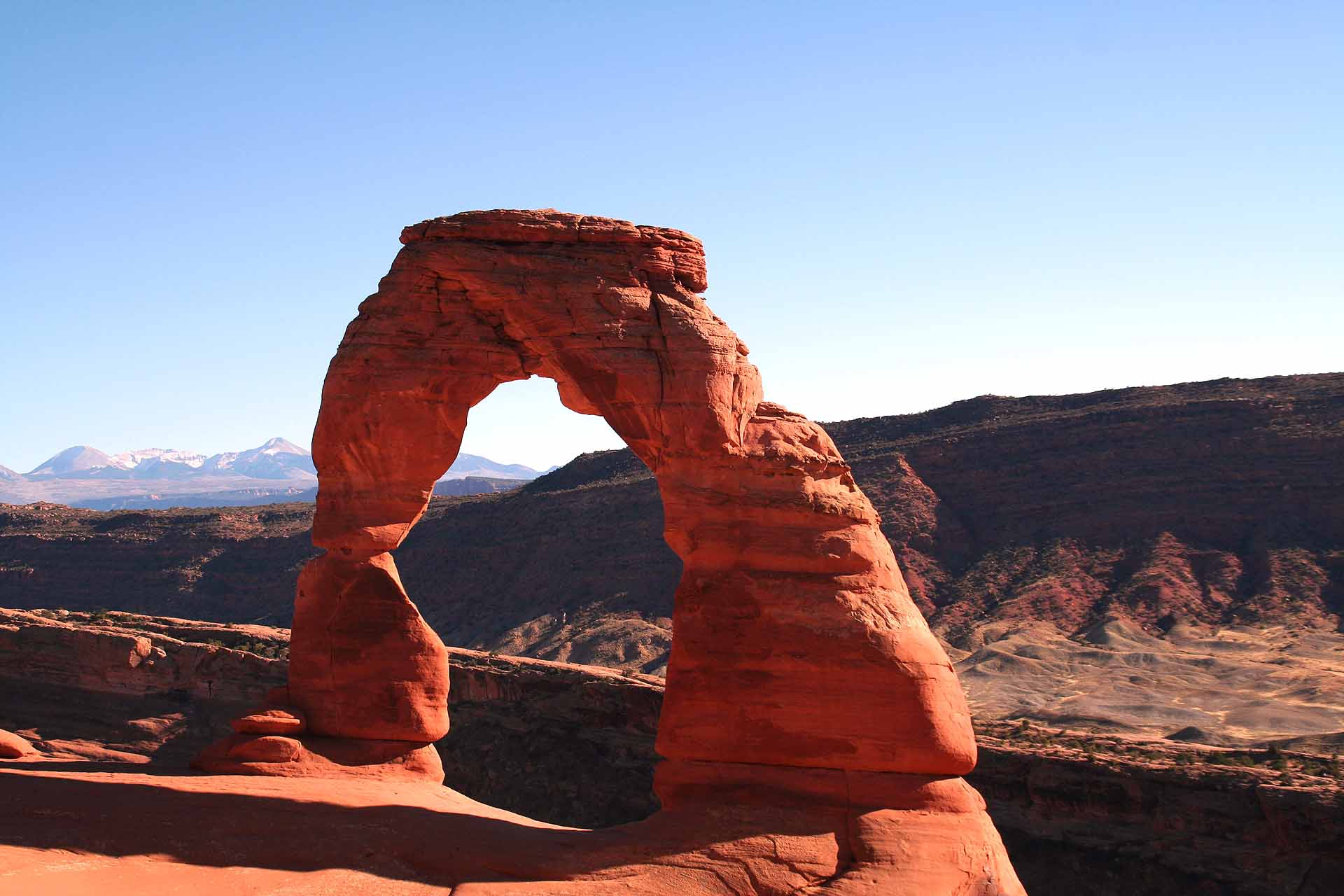 Arches Nationalpark, Utah - Delicate Arch. Er ist der berühmteste Bogen im Park