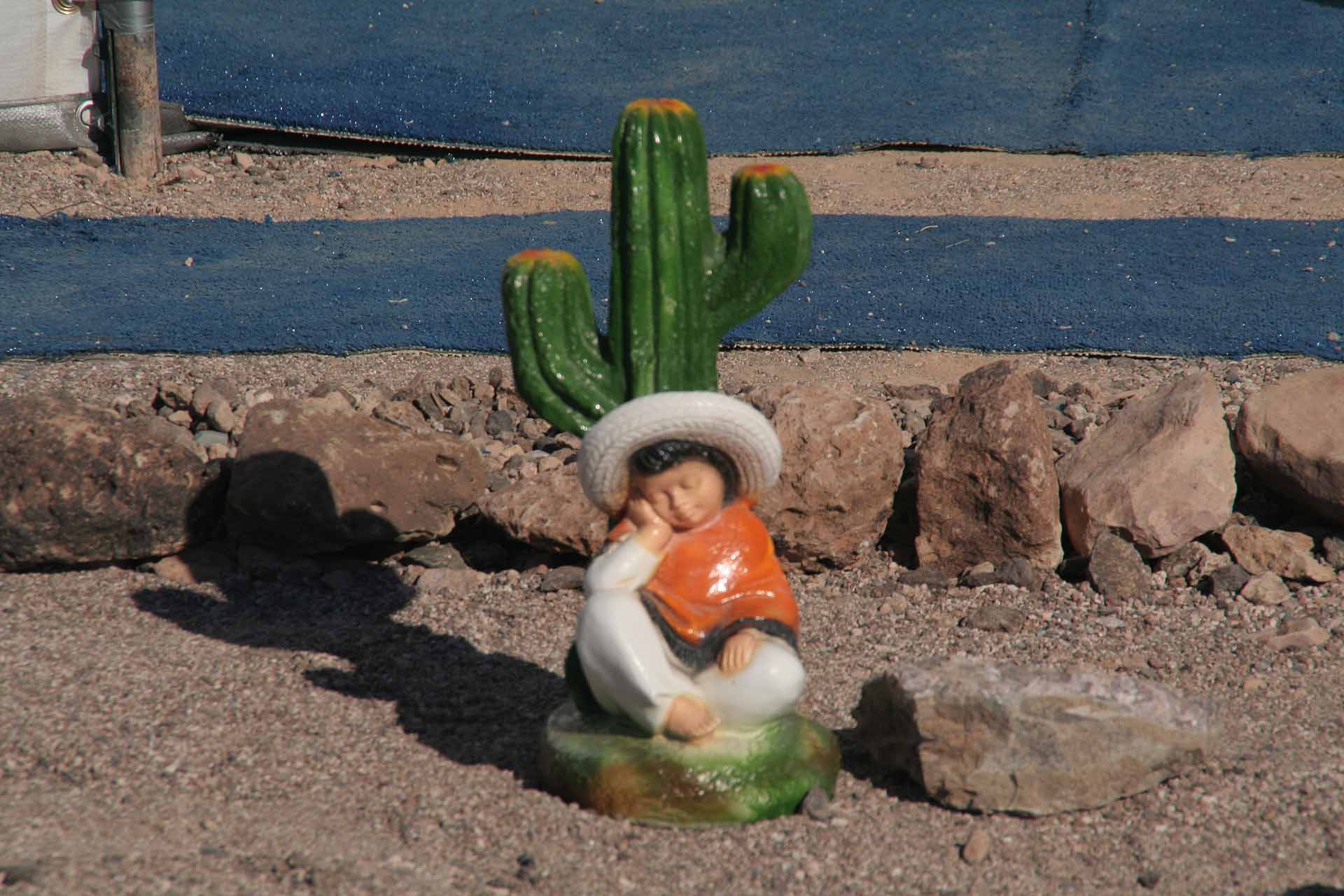 Amerikanisches Dauercamper-Gartenzwerg-Idyll