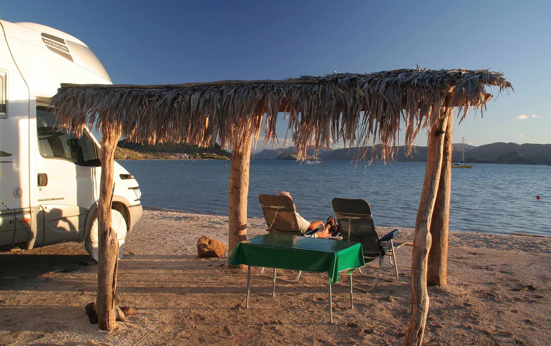 Playa Santispac an der Bahia Conception, Baja Californai - Ein Campingtraum