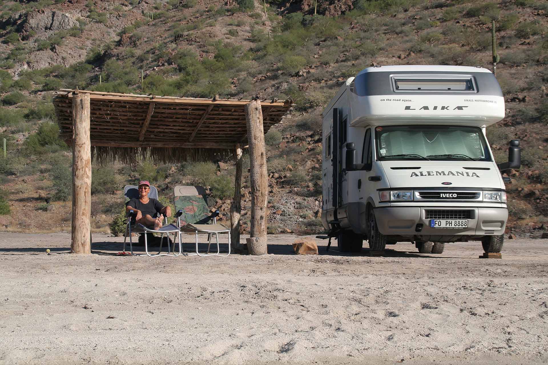Playa Santispac an der Bahia Conception, Baja Californai - Relaxen im Dezember