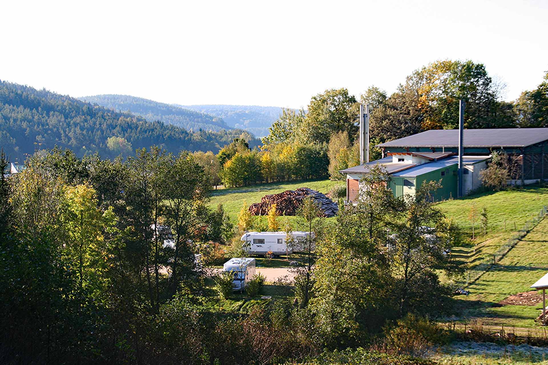 Stellplatz an der Therme bei Obernsees