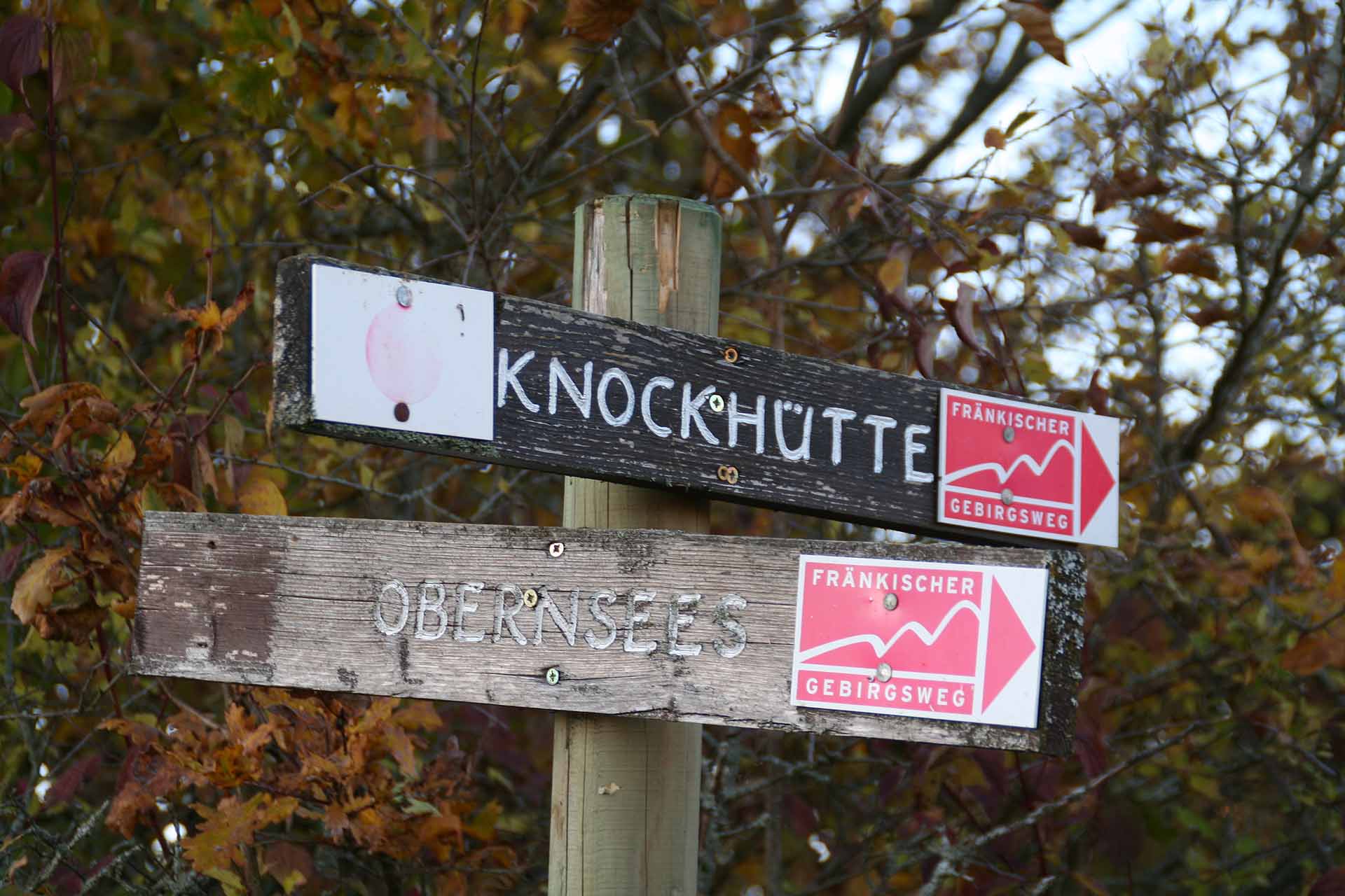 Wegweiser bei Obernsees