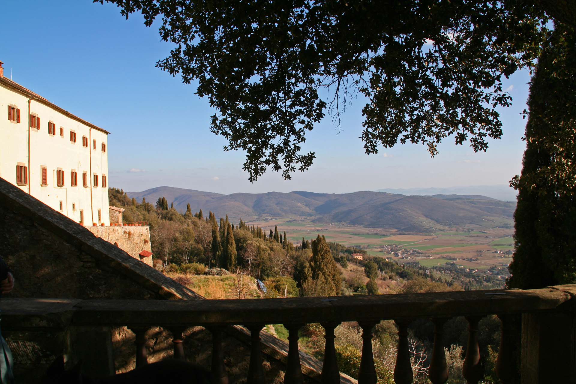 Ausblick von Cortona Richtung Umbrien