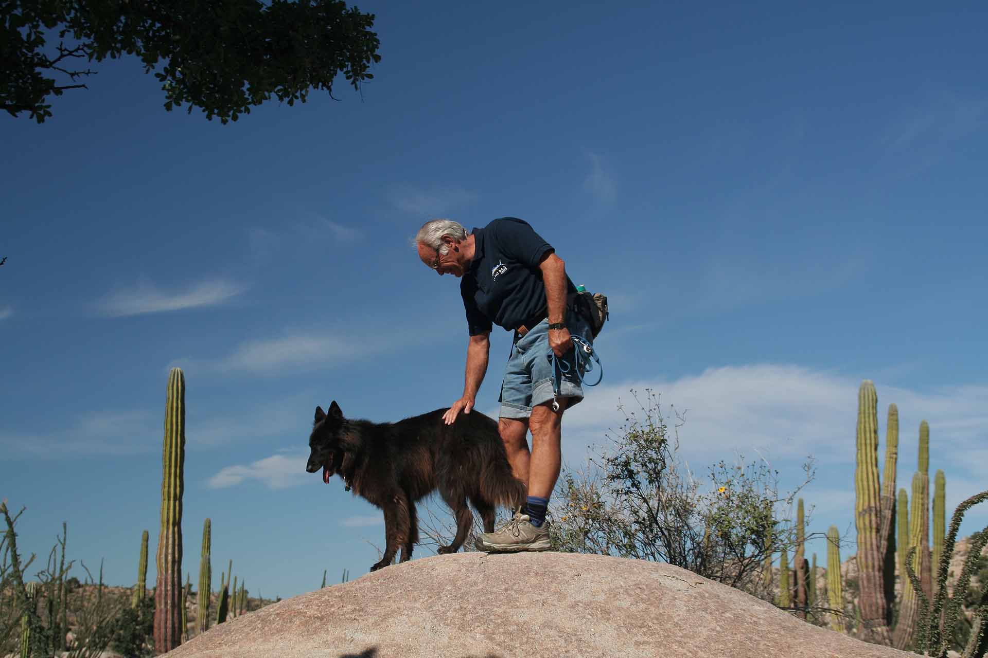 Parque Natural del Desierto Central de Baja California - Auch unser Hund genießt die Wege durch die Wüstenlandschft