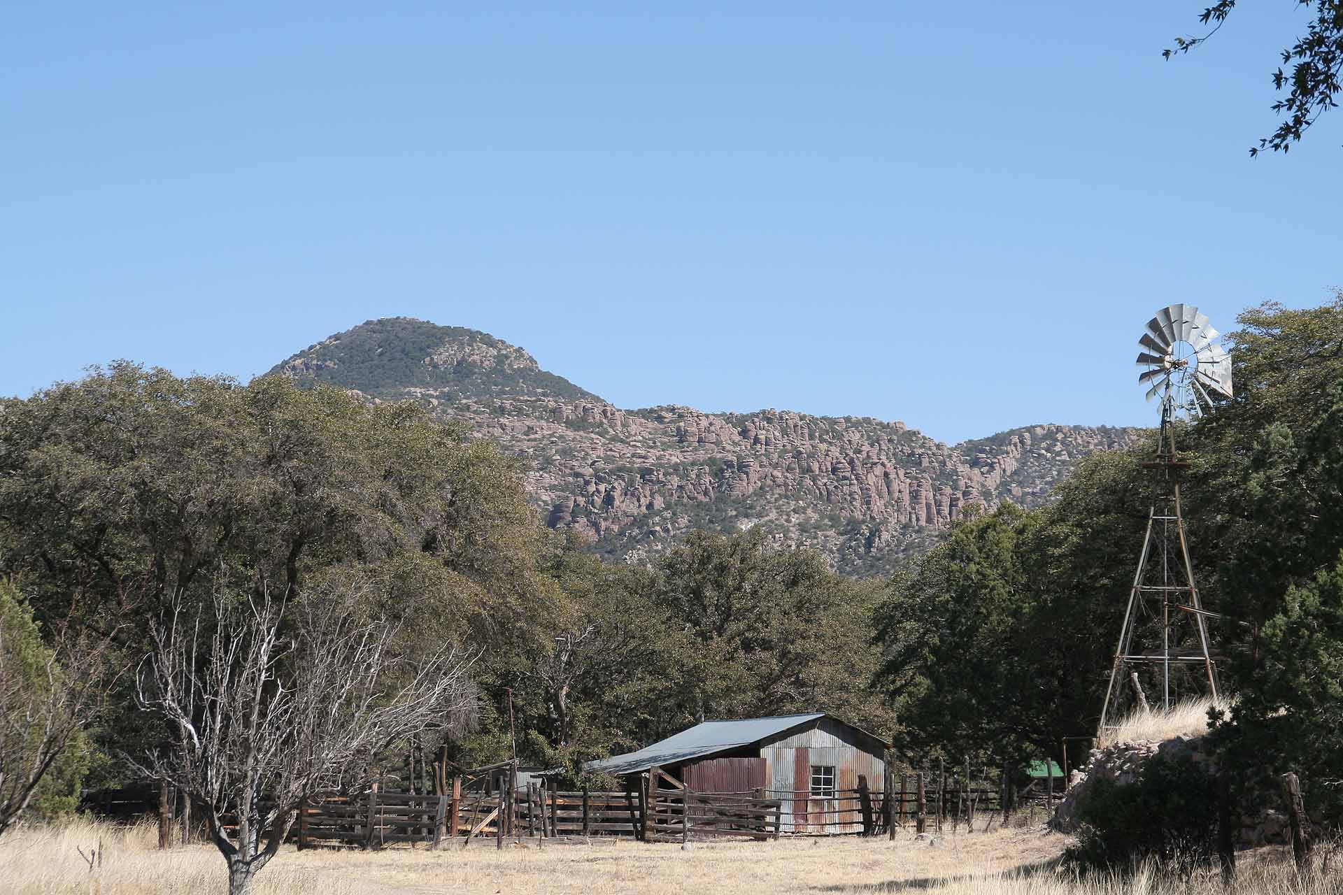 Das Chiricahua National Monument, Arizona - Die historische Faraway Ranch.