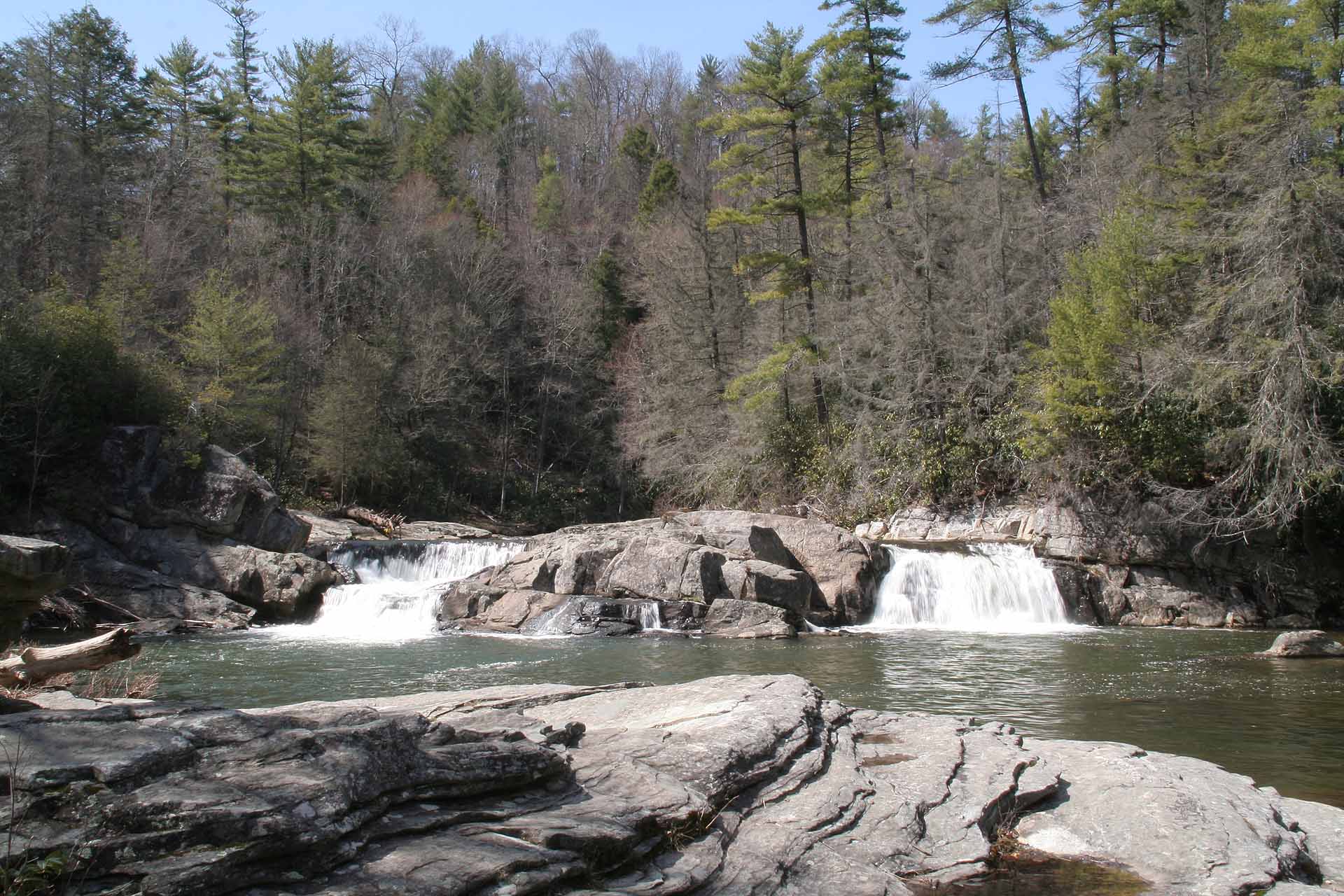Die Linville Falls am Blue Ridge Parkway
