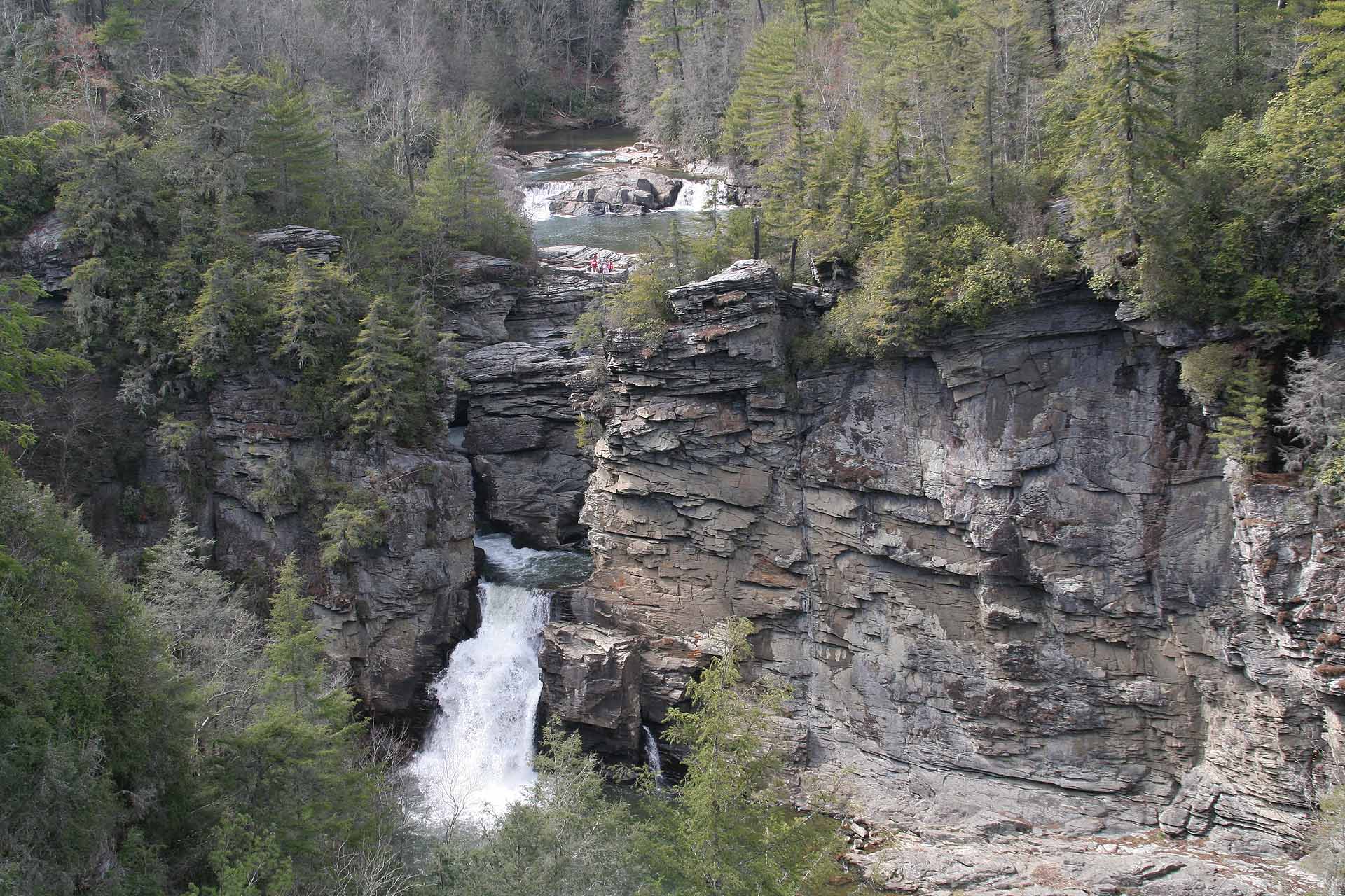 Die Linville Falls am Blue Ridge Parkway