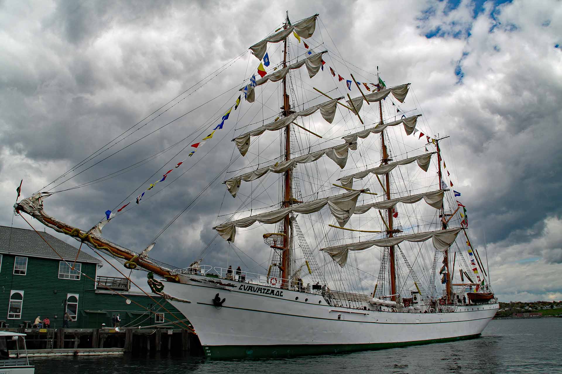 Das mexikanische Schulschiff Cuauhtémoc.
