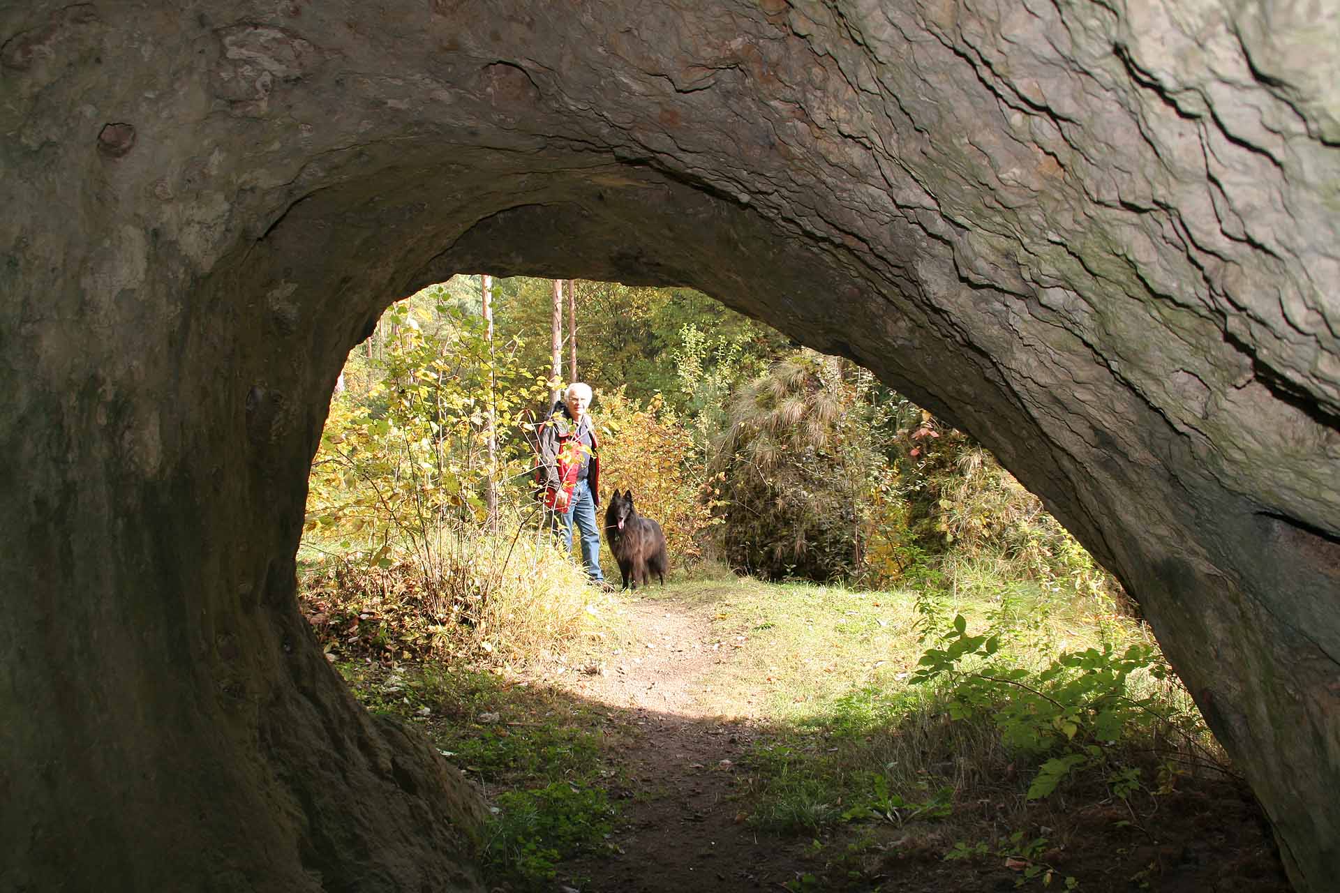 Wanderweg in der Nähe von Tüchersfeld im Püttlachtal