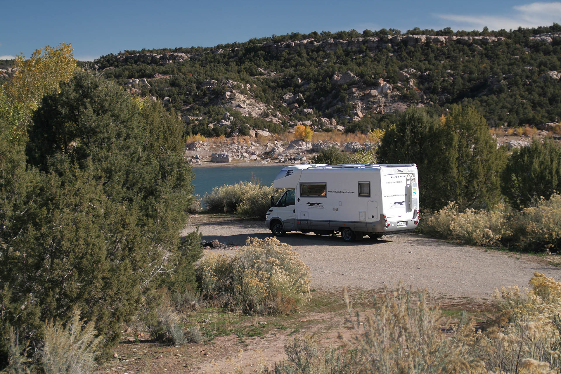 Wildes Camping am Recapture Reservoire, Utah, USA
