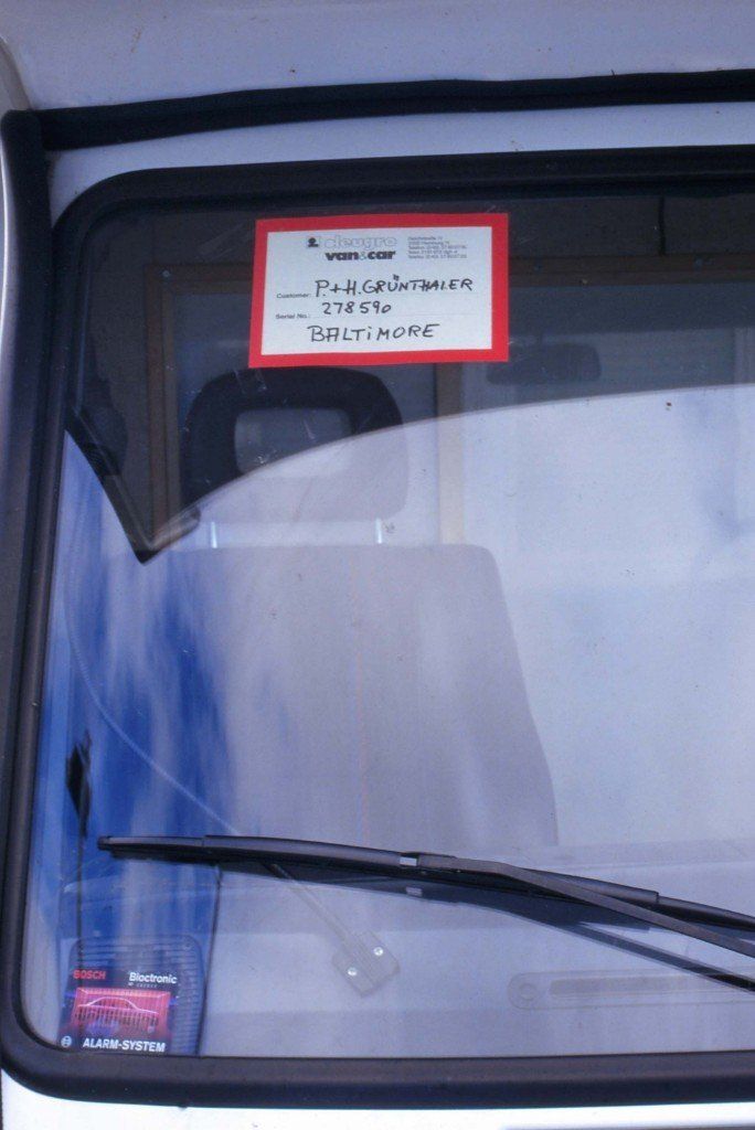 In Baltimore soll unser Wohnmobil vom Schiff