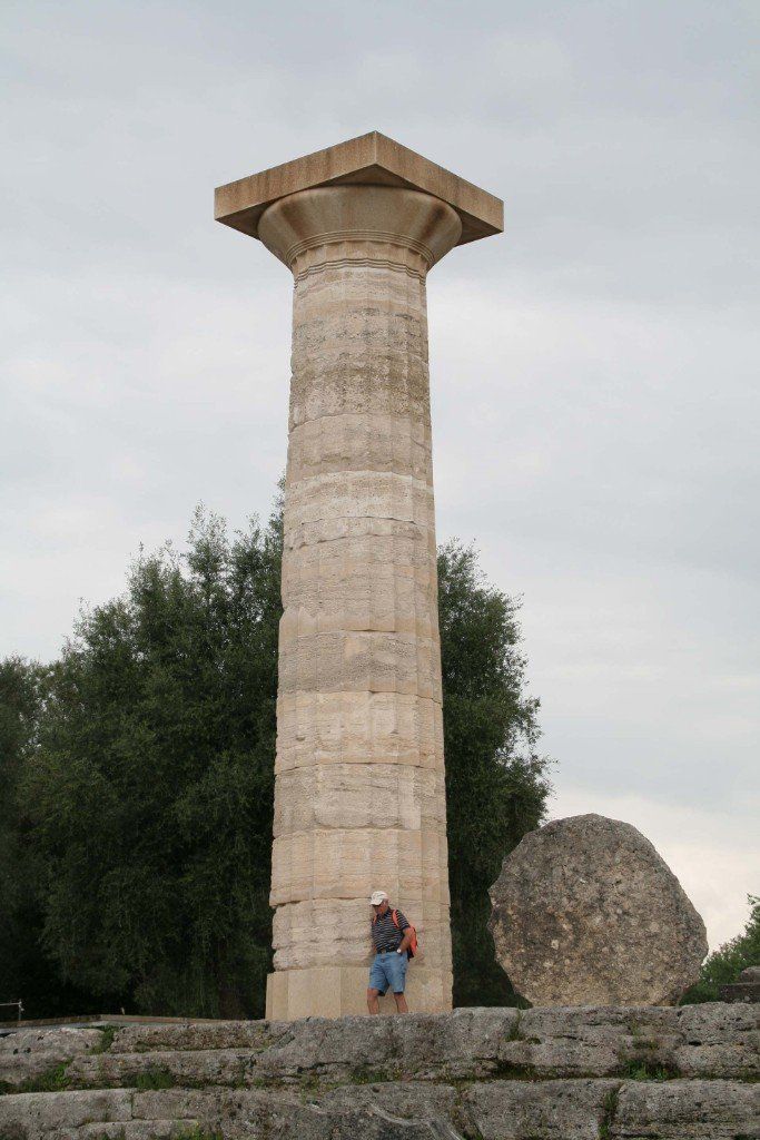 Olympia - Originalgröße der Säulen am Zeustempel