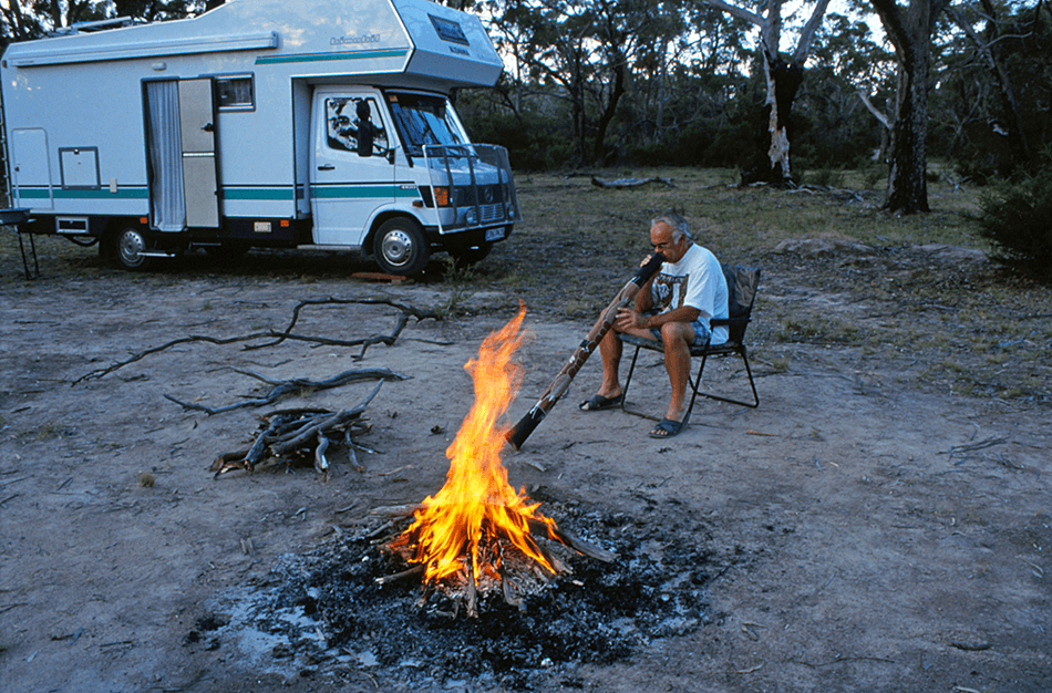 Lagerfeuer im Grampians Nationalpark, Victoria, Australien Lagerfeuer im Grampians Nationalpark, Victoria, Australien