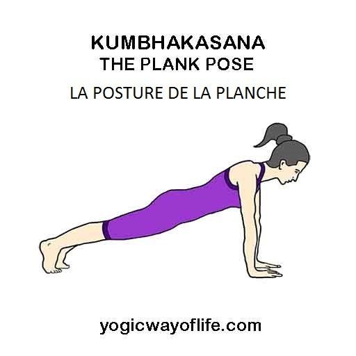 Kumbhakasana - la posture de la planche - the planck pose
