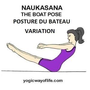Naukasana - la posture du bateau variation - the boat pose variation