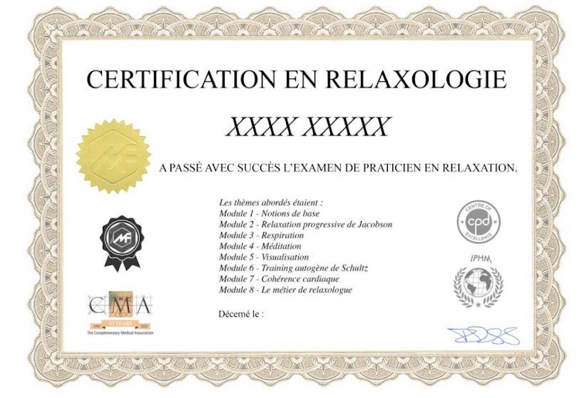 Formation Certifiante en RELAXOLOGIE
