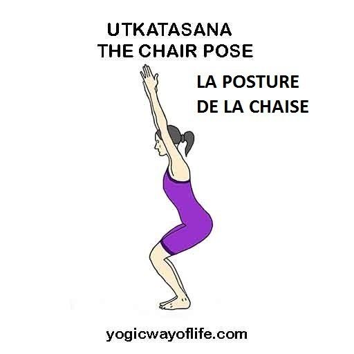 Utkatasana - la posture de la chaise - the chair poseure de l'inversion simple