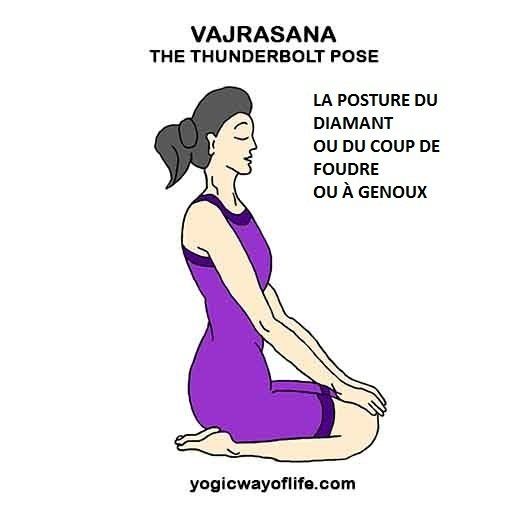 Vajrasana - la posture du diamant - the thunderbolt pose