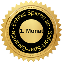 Sofort-Spar-Garantie: Echtes Sparen ab dem 1. Monat möglich