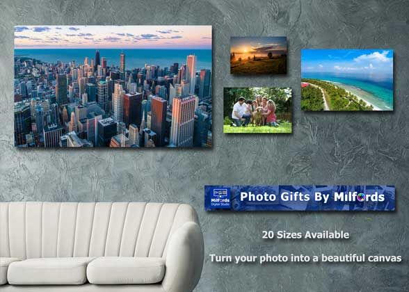 High quality canvas print wall art made from restored photos.