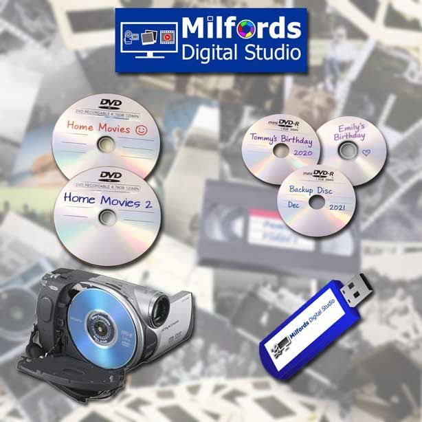 Home movie DVD and camcorder Mini DVD transfer to USB stick.