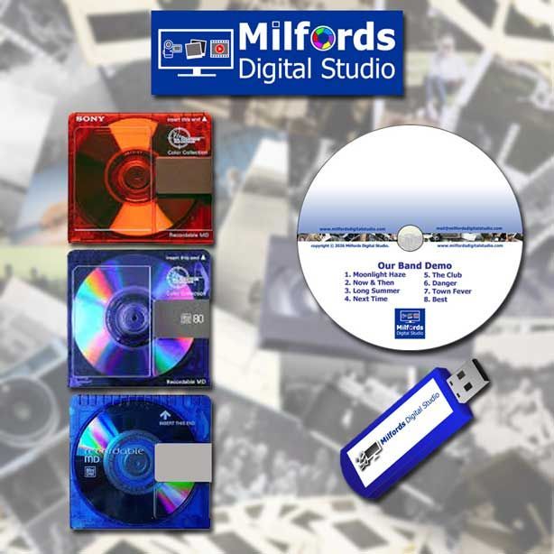Professional Sony MiniDisc transfer to digital audio files in West Yorkshire.