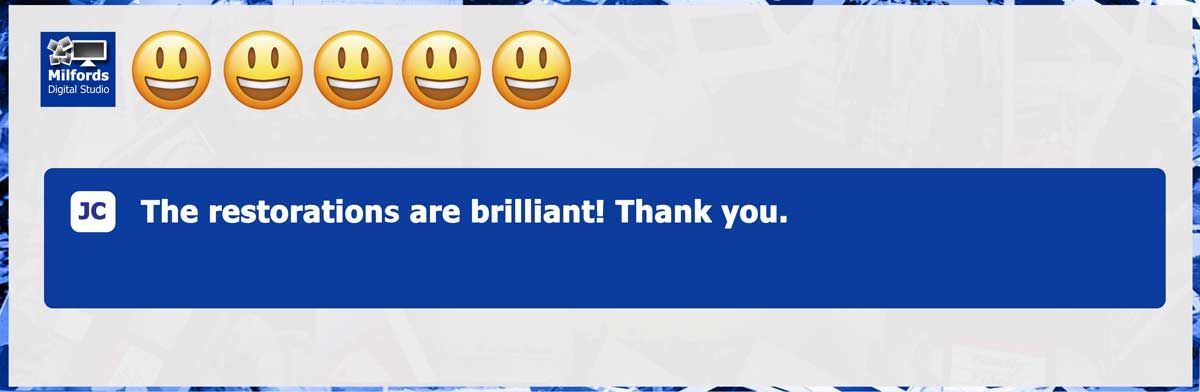 Brilliant photo restorations from Milfords Digital Studio in Wakefield