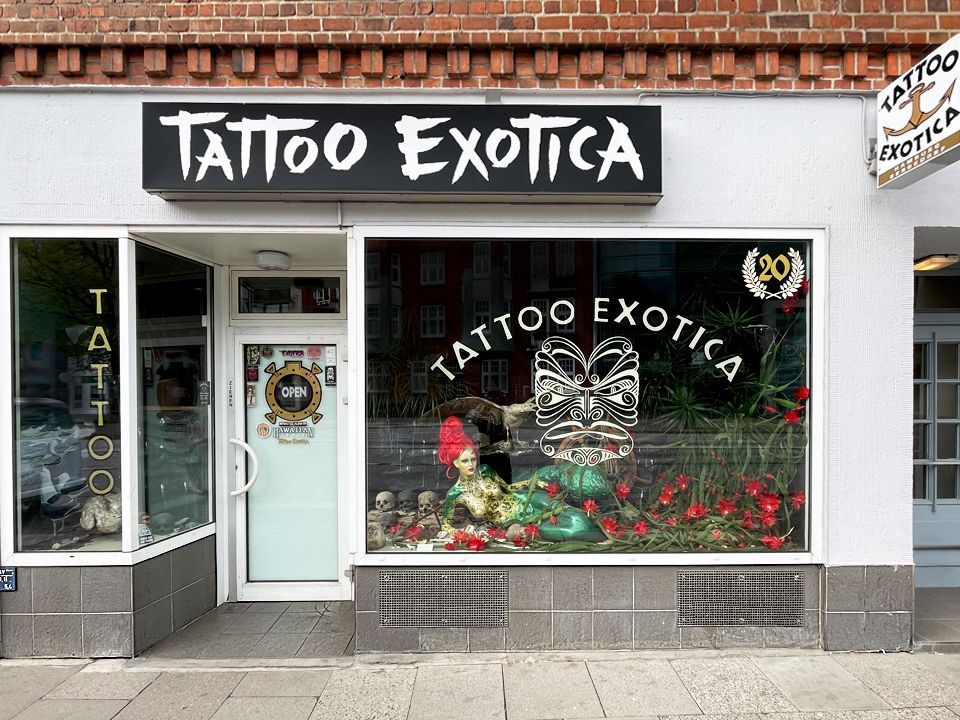 Tattoostudio Tattoo Exotica Hamburg Bergedorf Am Brink Schaufenster