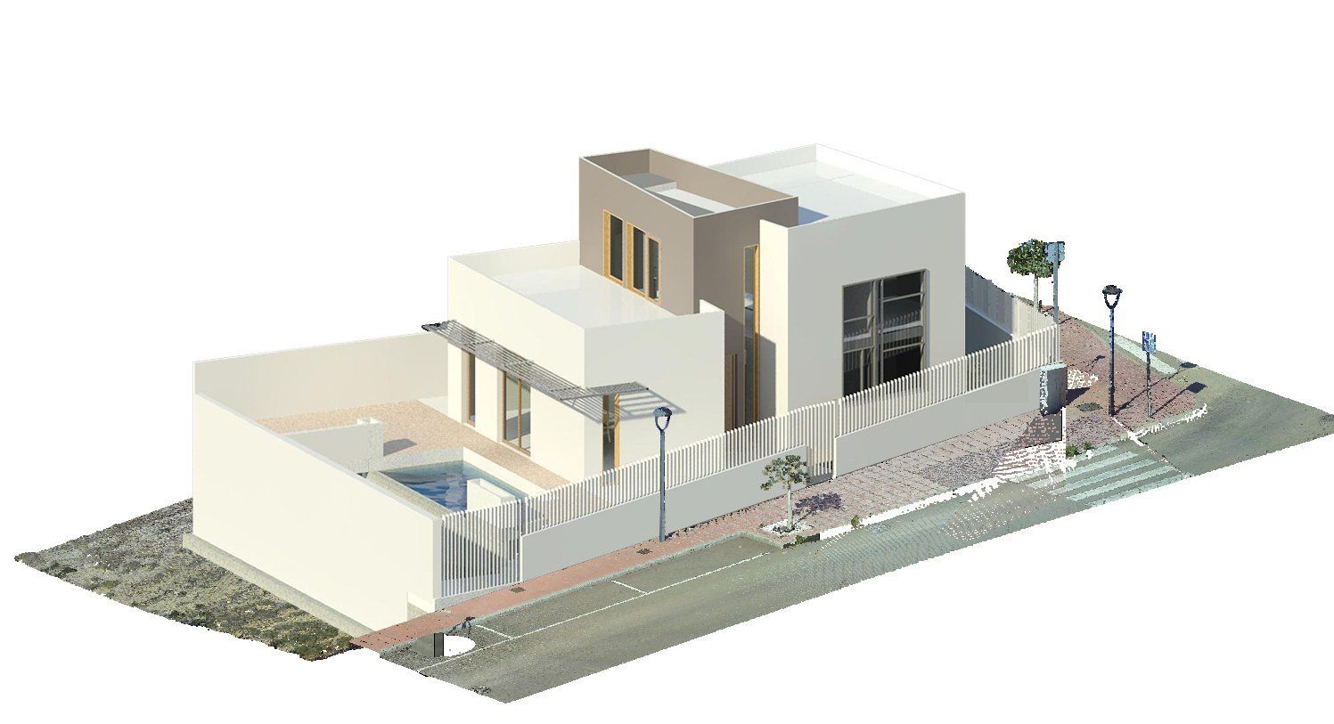 Diseño en vivienda unifamiliar moderna en Almeria. Arquitectura moderna en Almeria. Interiorismo Almeria.