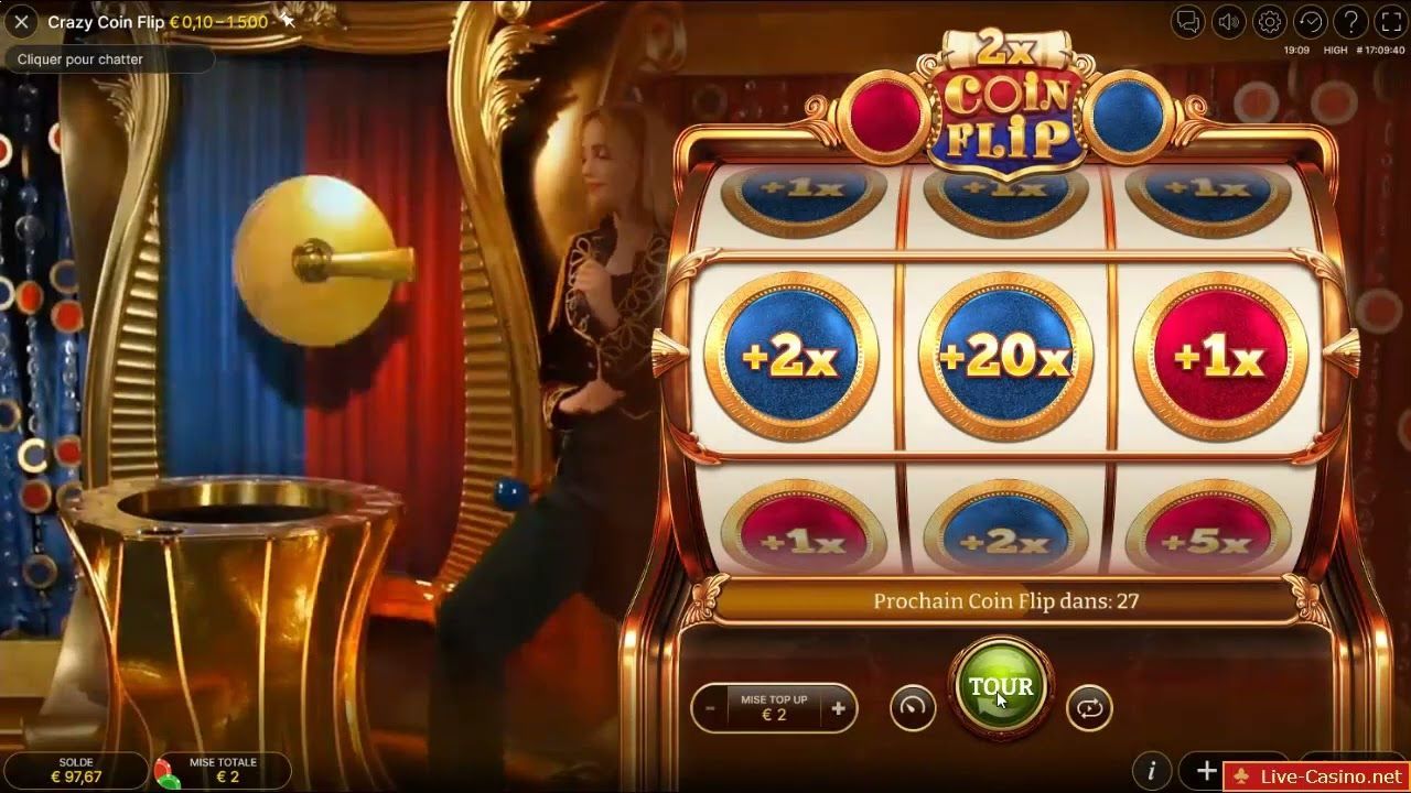 Crazy Coin Flip Juego en vivo Crazy Coin Flip