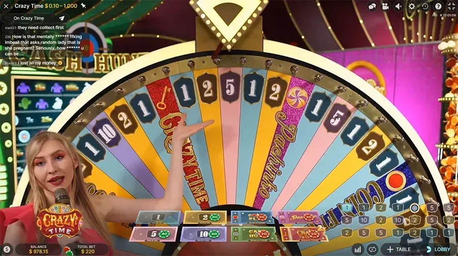 Crazy Time en direct en ligne